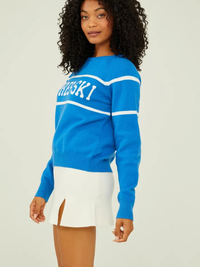 Women Aprs Ski Pullover Bluewhite Altar039d State Sweaters
