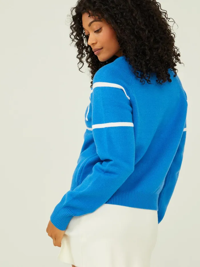 Women Aprs Ski Pullover Bluewhite Altar039d State Sweaters