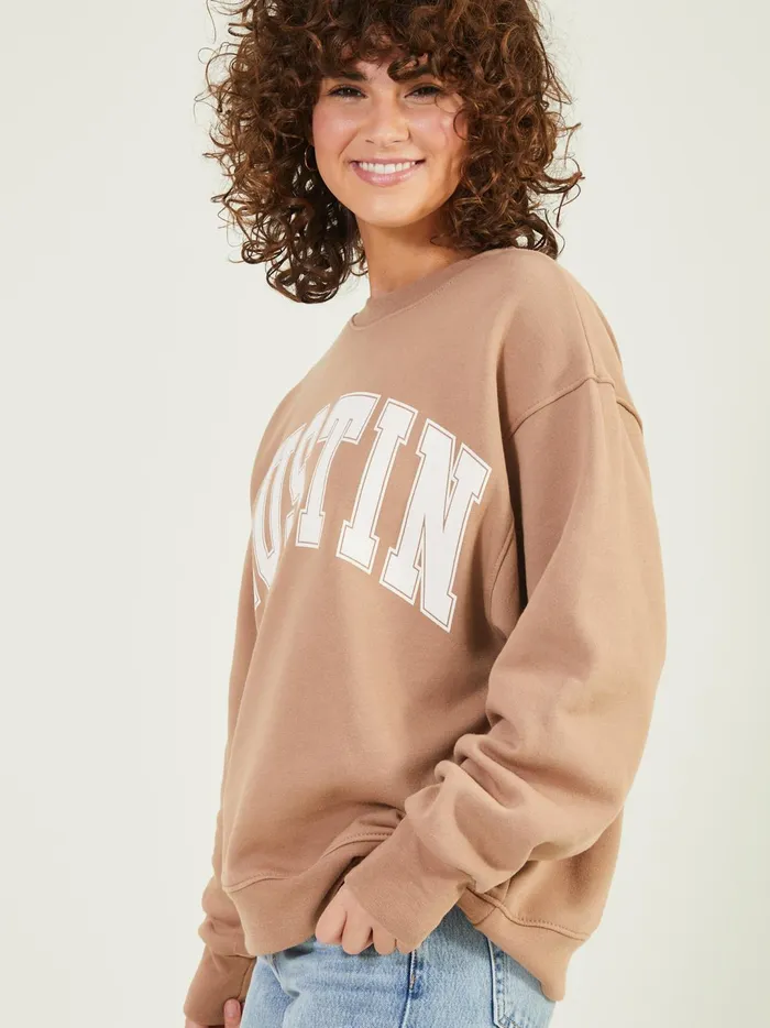 Women Austin Fleece Sweatshirt Sinopiafresco Altar039d State Graphics