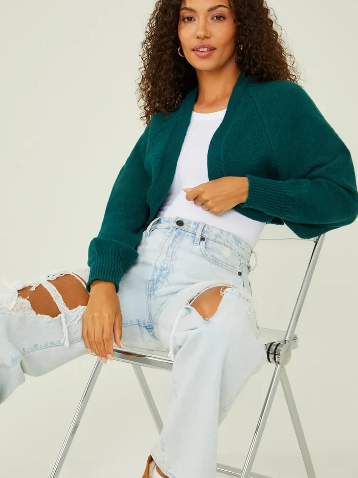 Women Ayla Cropped Cardigan Hunter Altar039d State Sweaters