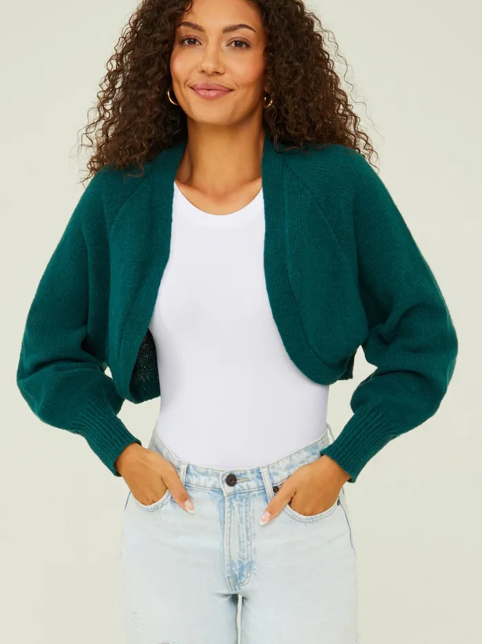 Women Ayla Cropped Cardigan Hunter Altar039d State Sweaters