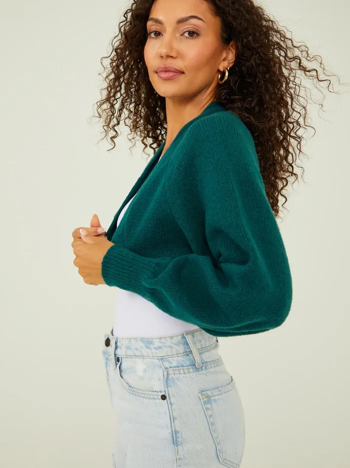 Women Ayla Cropped Cardigan Hunter Altar039d State Sweaters