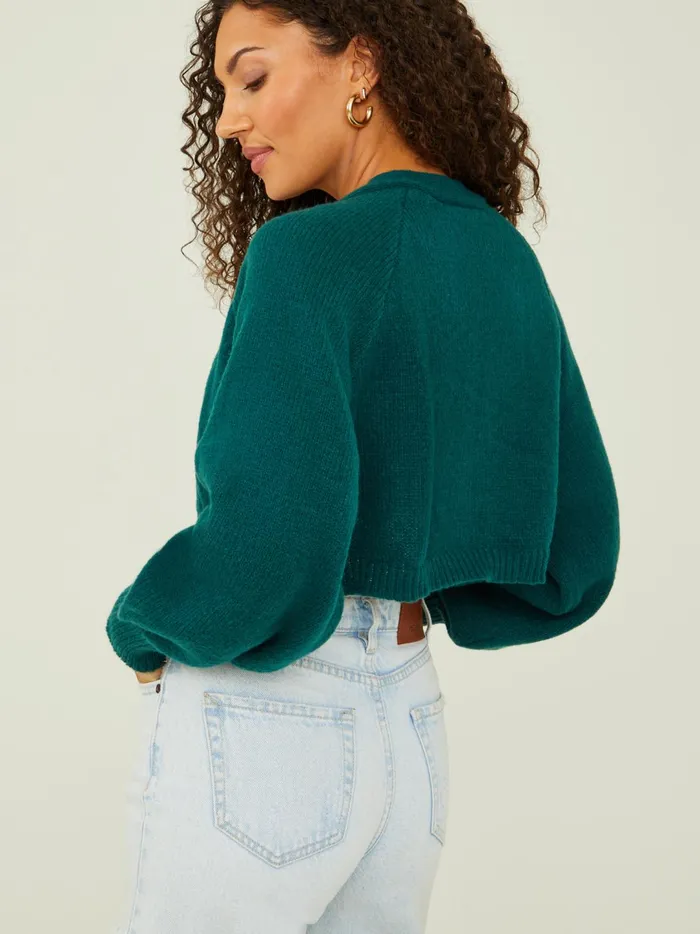 Women Ayla Cropped Cardigan Hunter Altar039d State Sweaters