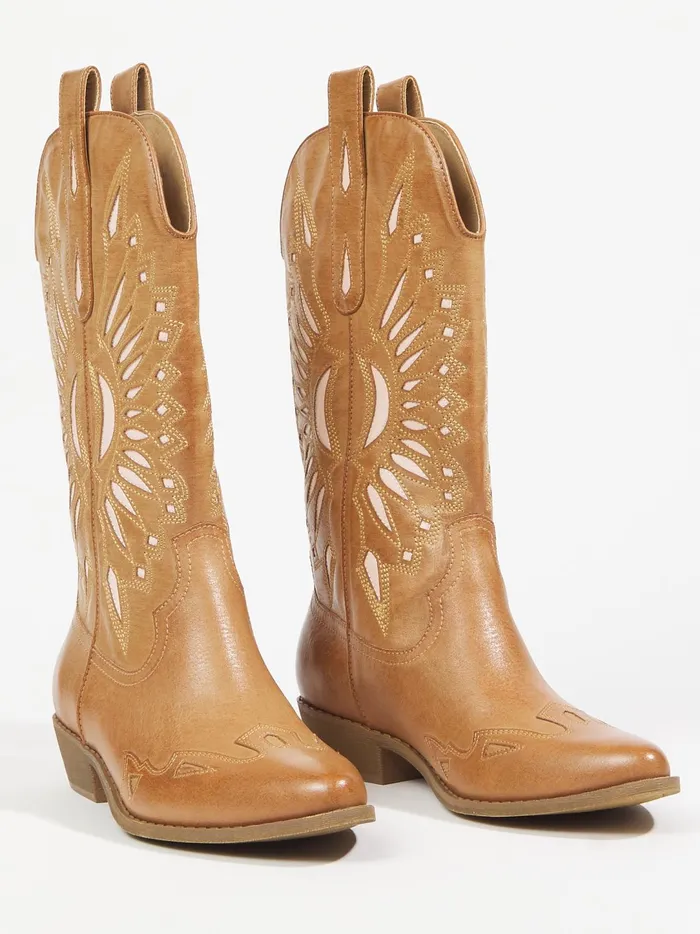 Women Bandera Cut Out Western Boots Blushtan Altar039d State Boots Booties