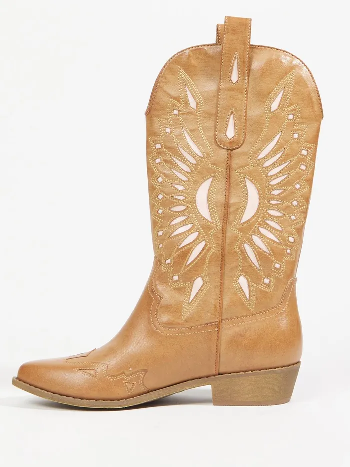 Women Bandera Cut Out Western Boots Blushtan Altar039d State Boots Booties