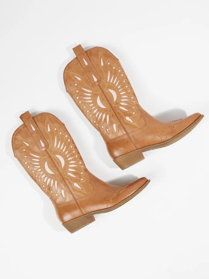 Women Bandera Cut Out Western Boots Blushtan Altar039d State Boots Booties