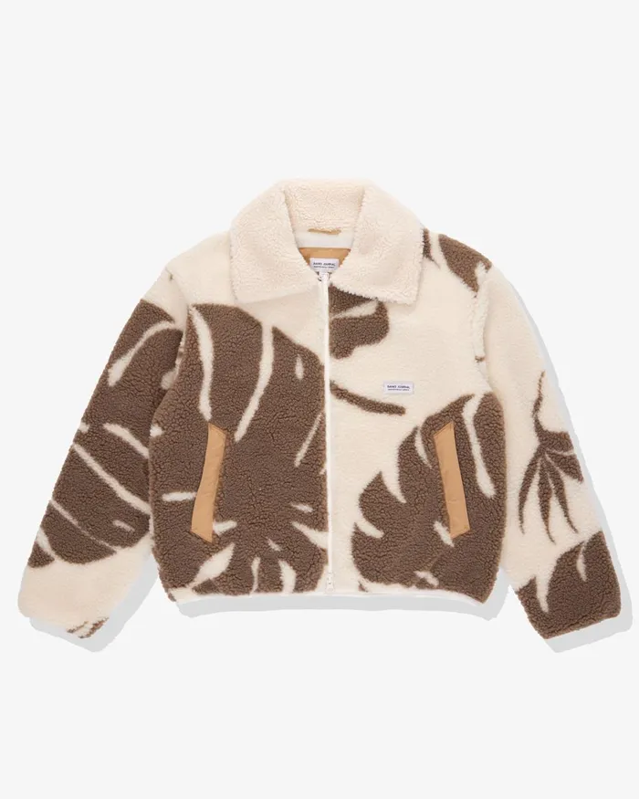 Women Banks Journal Tops Assembly Palm Camo Jacket Off White
