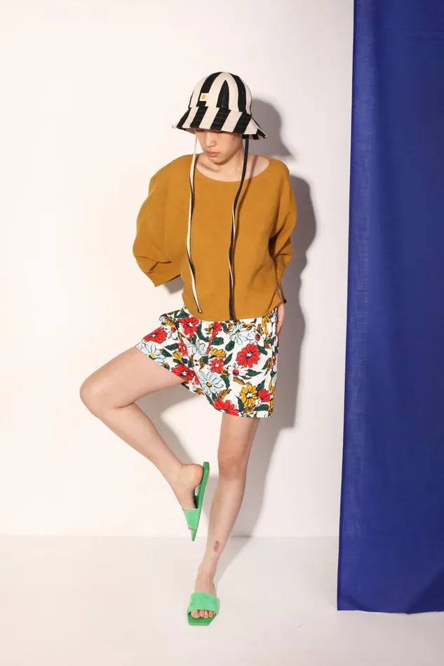 Women Basic Cotton Shorts Cosmos Floral LF Markey Shorts