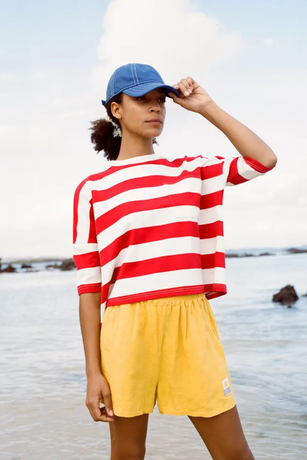 Women Basic Linen Shorts Canary LF Markey Shorts