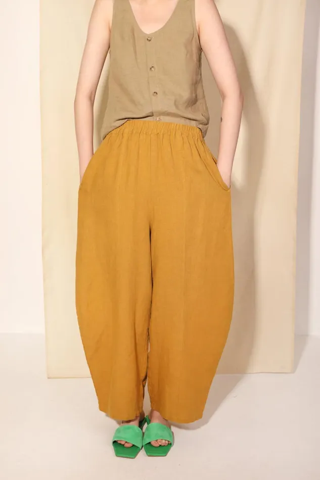 Women Basic Linen Trouser Dijon LF Markey Trousers