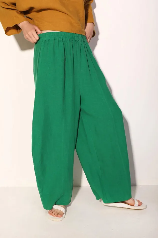 Women Basic Linen Trouser Grass LF Markey Trousers