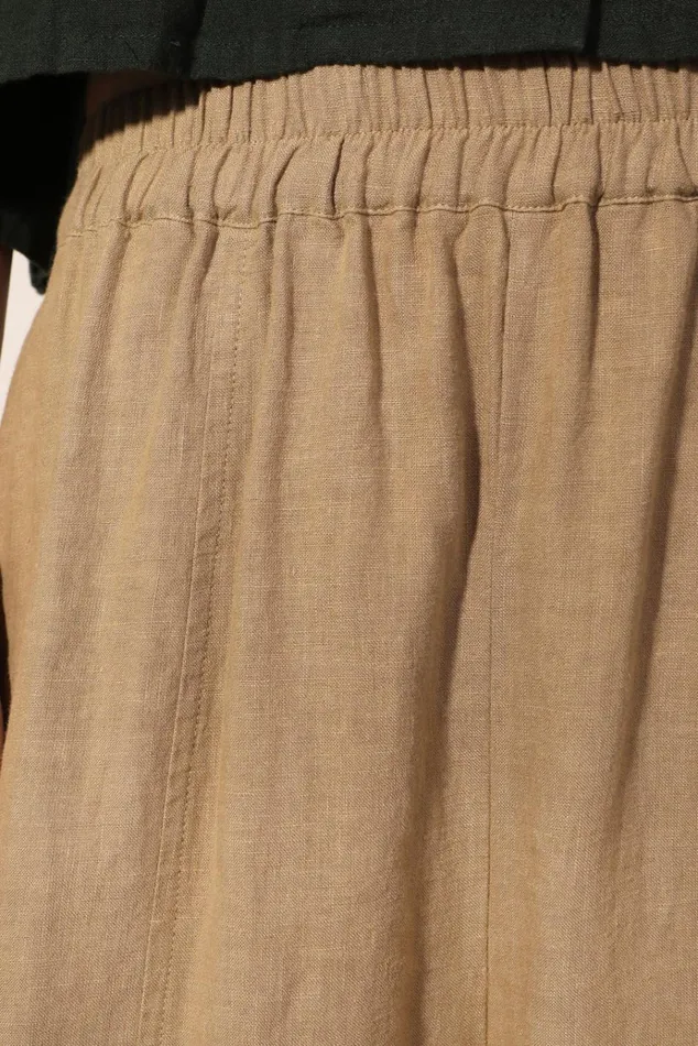 Women Basic Linen Trouser Stone LF Markey Trousers