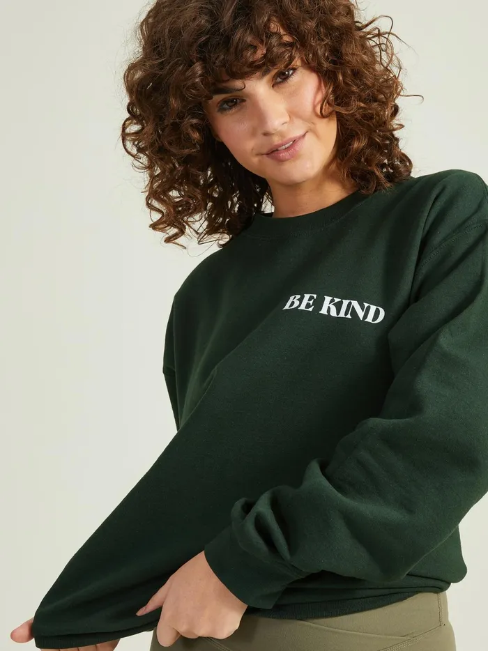 Women Be Kind Sweatshirt Forest Altar039d State Activewear