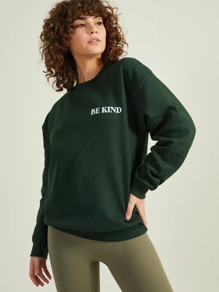 Women Be Kind Sweatshirt Forest Altar039d State Activewear