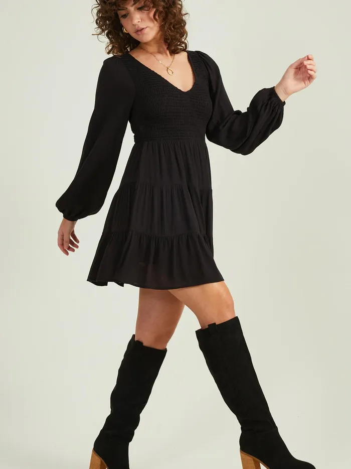 Women Bethany Smocked Dress Black Altar039d State Casual