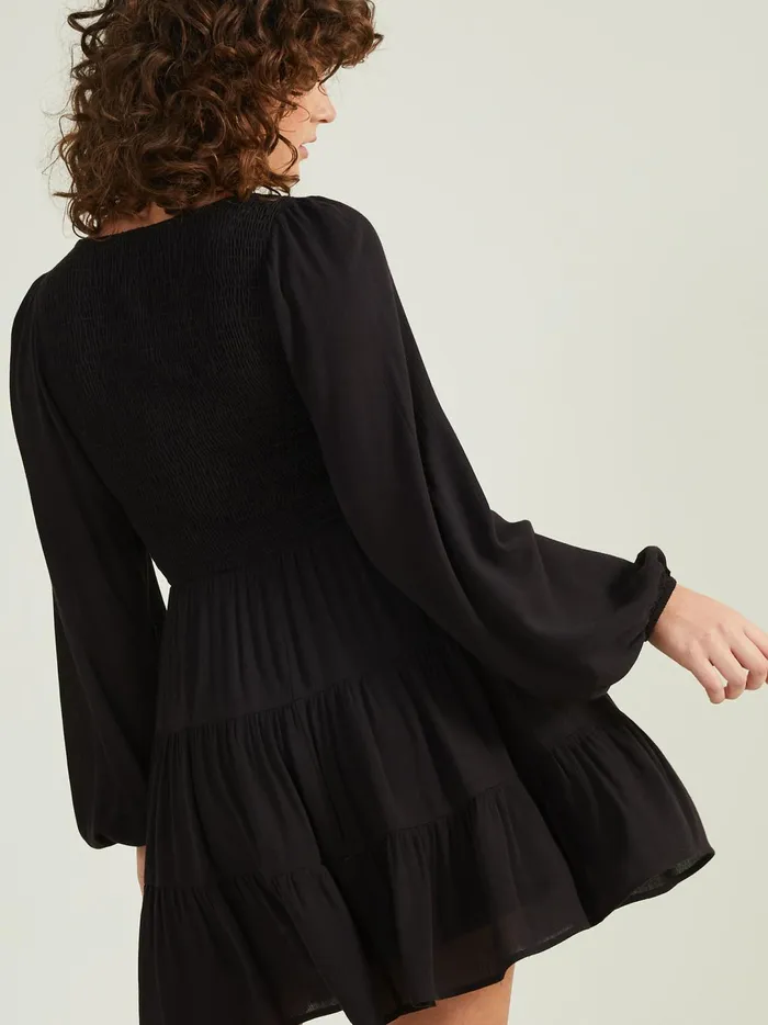 Women Bethany Smocked Dress Black Altar039d State Casual