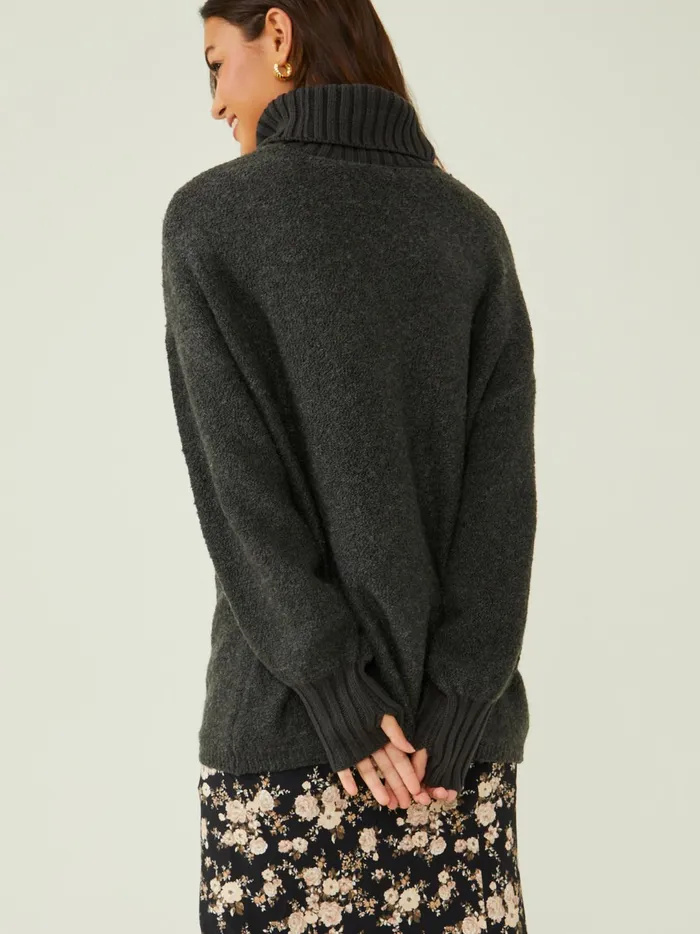 Women Billie Boucle Turtleneck Sweater Blackoyster Altar039d State Sweaters