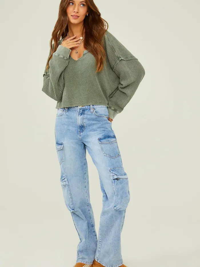 Women Blake Denim Cargo Pants Ltwash Altar039d State Cargo Pants