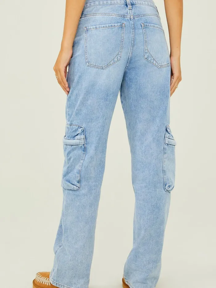 Women Blake Denim Cargo Pants Ltwash Altar039d State Cargo Pants