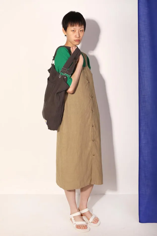 Women Button Front Slip Stone LF Markey Dresses