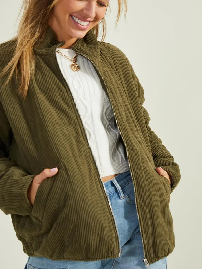 Women Calia Corduroy Quilted Jacket Olive Altar039d State Jackets