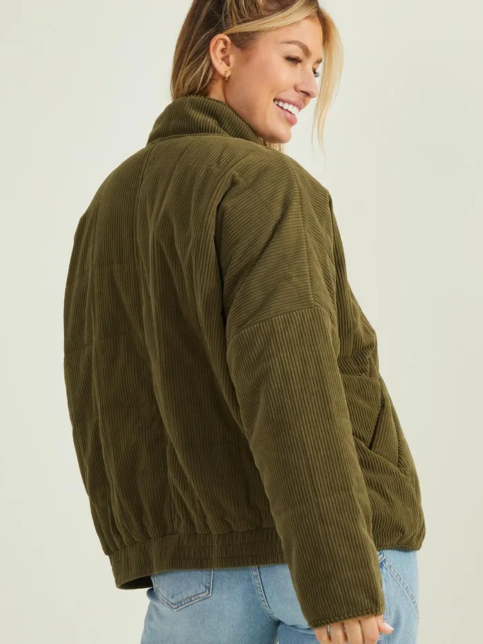 Women Calia Corduroy Quilted Jacket Olive Altar039d State Jackets