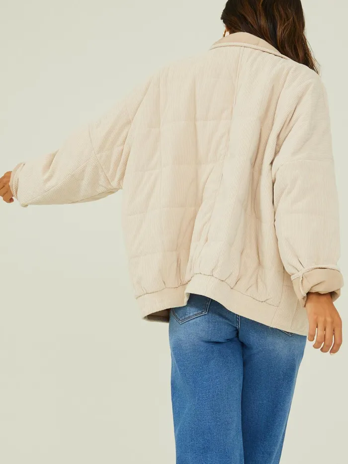 Women Callie Corduroy Quilted Jacket Cream Altar039d State Jackets