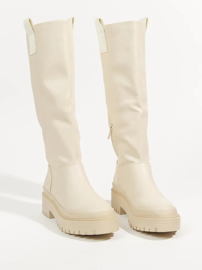 Women Canada Tall Lug Sole Boots Ivory Altar039d State Boots Booties
