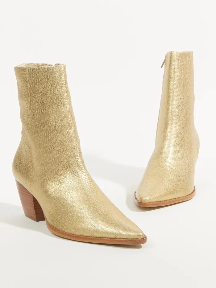 Women Caty Pointed Ankle Booties By Matisse Gold Altar039d State Boots Booties