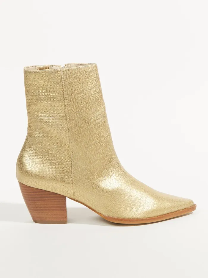 Women Caty Pointed Ankle Booties By Matisse Gold Altar039d State Boots Booties