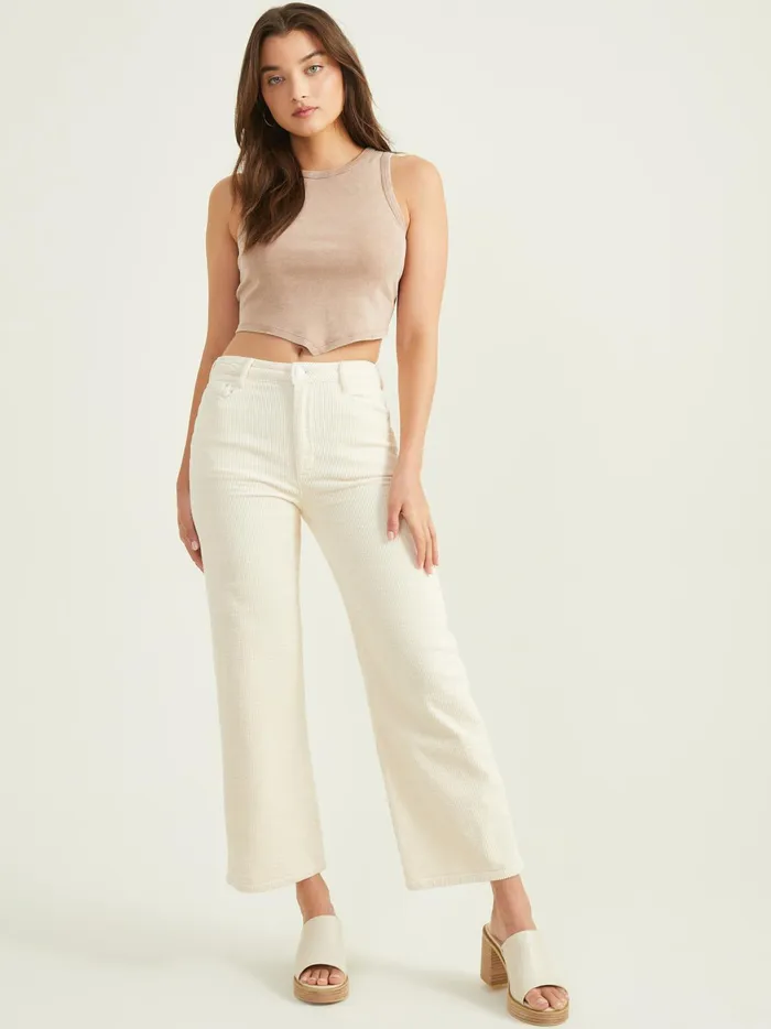 Women Cece Cropped Corduroy Pants Cream Altar039d State Pants