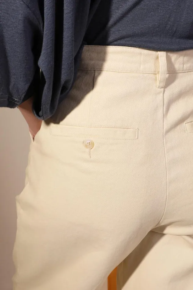 Women Classic Slacks Ecru LF Markey Trousers