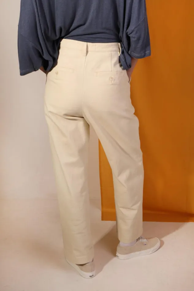 Women Classic Slacks Ecru LF Markey Trousers