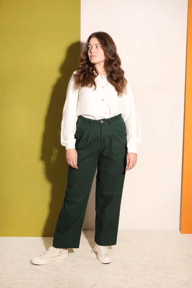 Women Classic Slacks Forest Green LF Markey Trousers
