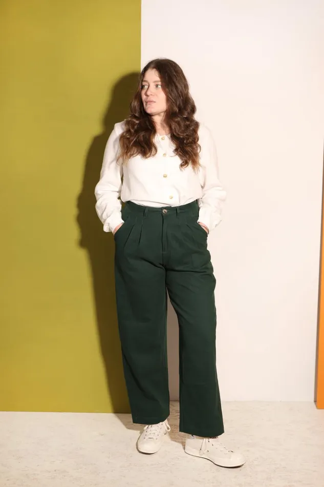 Women Classic Slacks Forest Green LF Markey Trousers