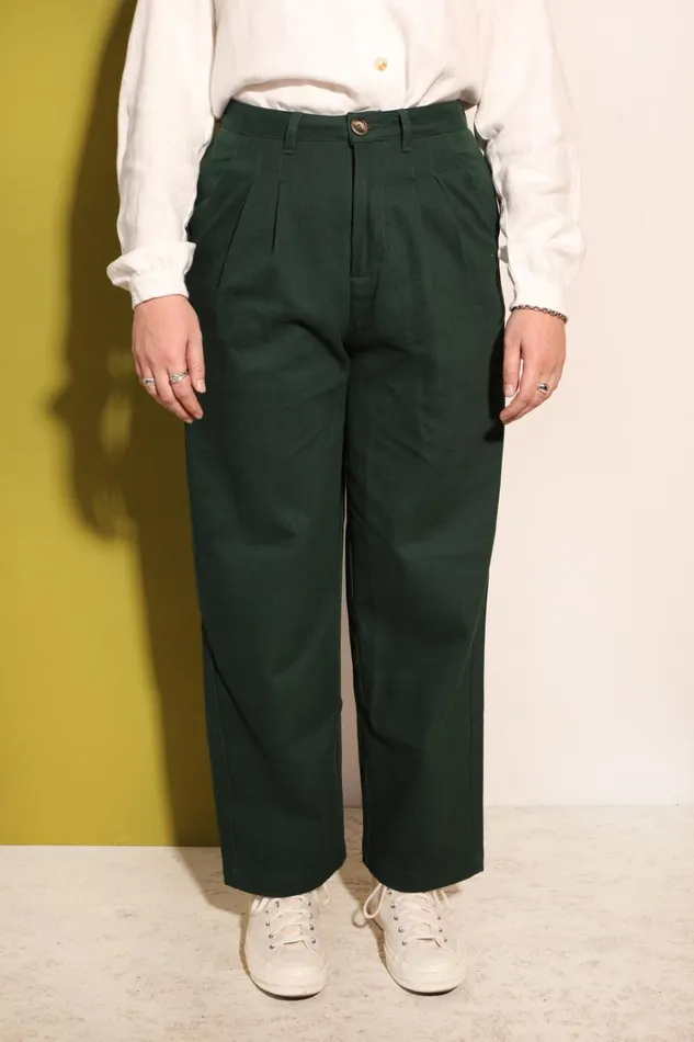 Women Classic Slacks Forest Green LF Markey Trousers