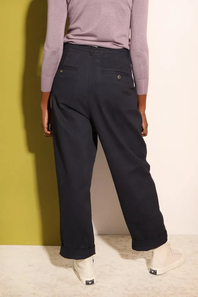 Women Classic Slacks Prussian Blue LF Markey Trousers