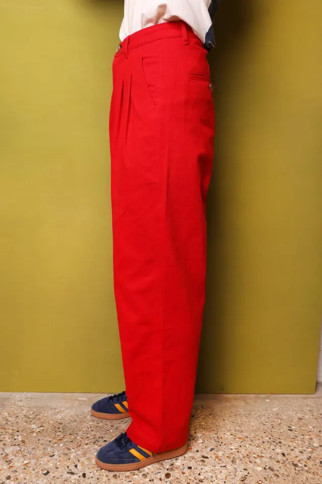 Women Classic Slacks Red LF Markey Trousers