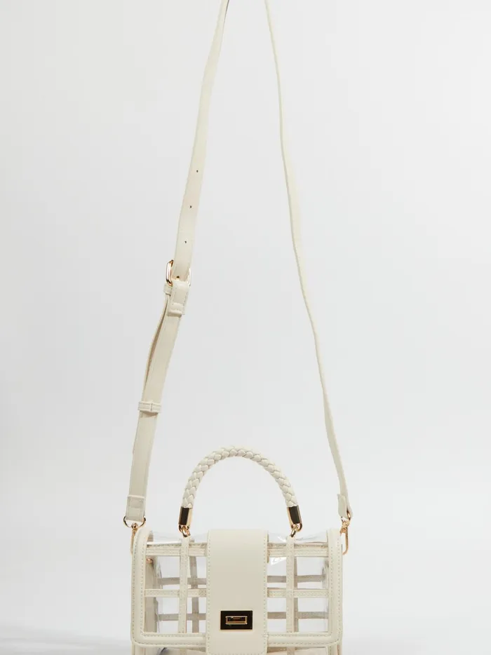 Women Clear Window Braided Crossbody Purse Cream Altar039d State Handbags