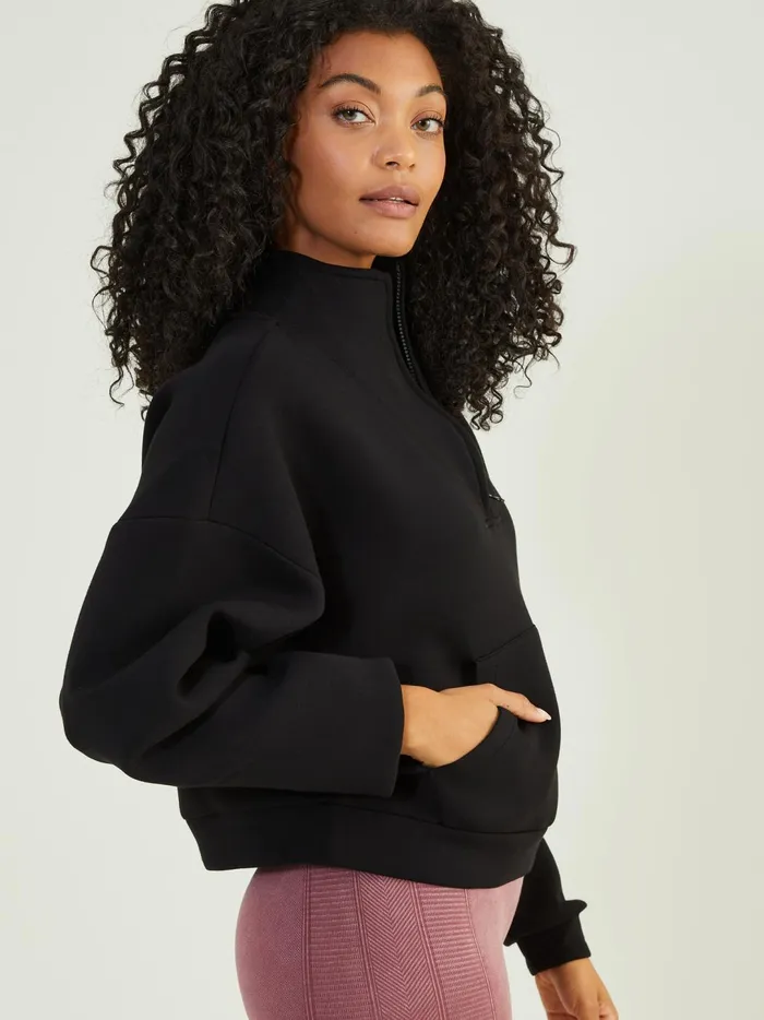 Women Cloud Nine Quarter Zip Pullover Black Altar039d State Activewear