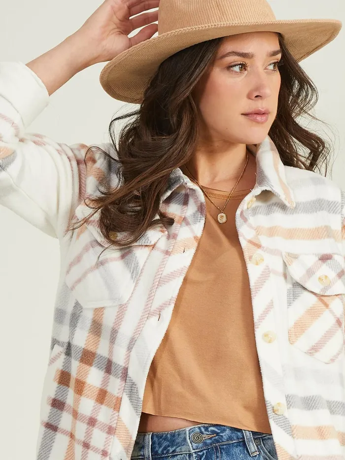 Women Cole Fleece Shacket Buttercream Altar039d State Jackets