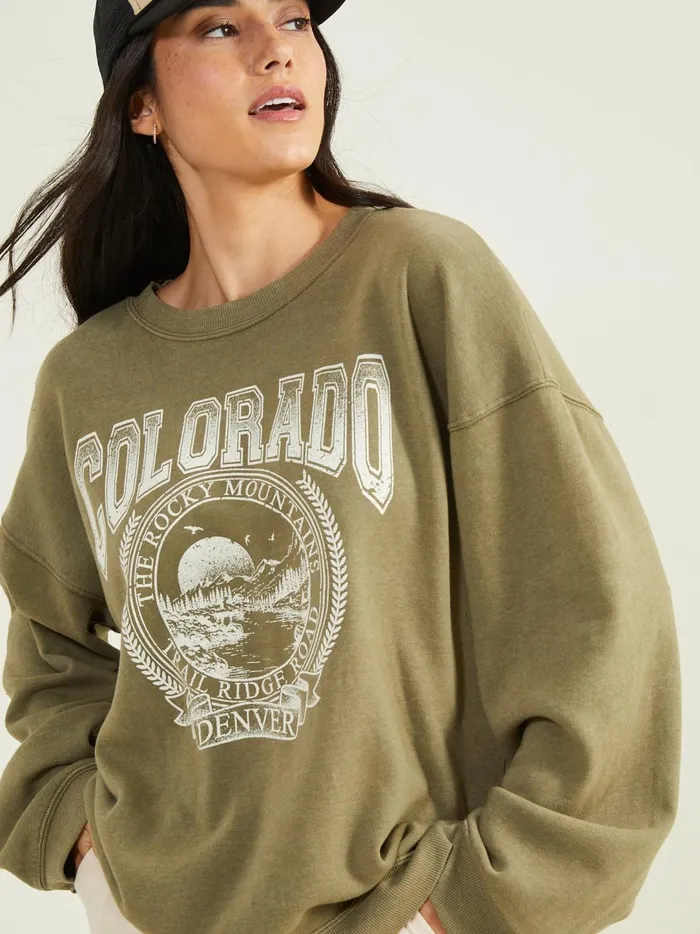 Women Colorado Rocky Mountains Pullover Vetiver Altar039d State Graphics