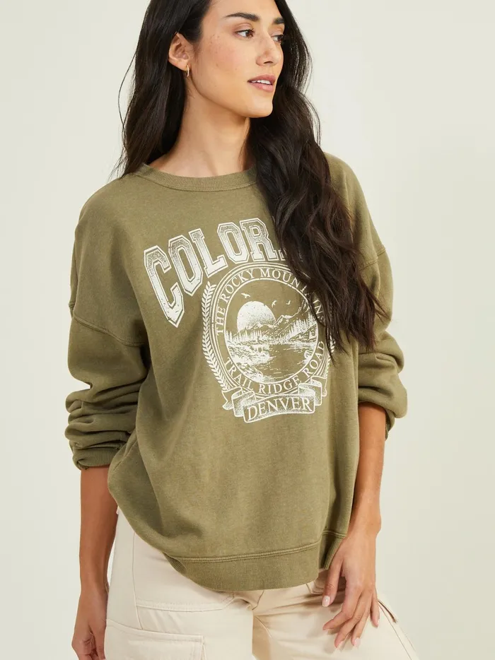 Women Colorado Rocky Mountains Pullover Vetiver Altar039d State Graphics