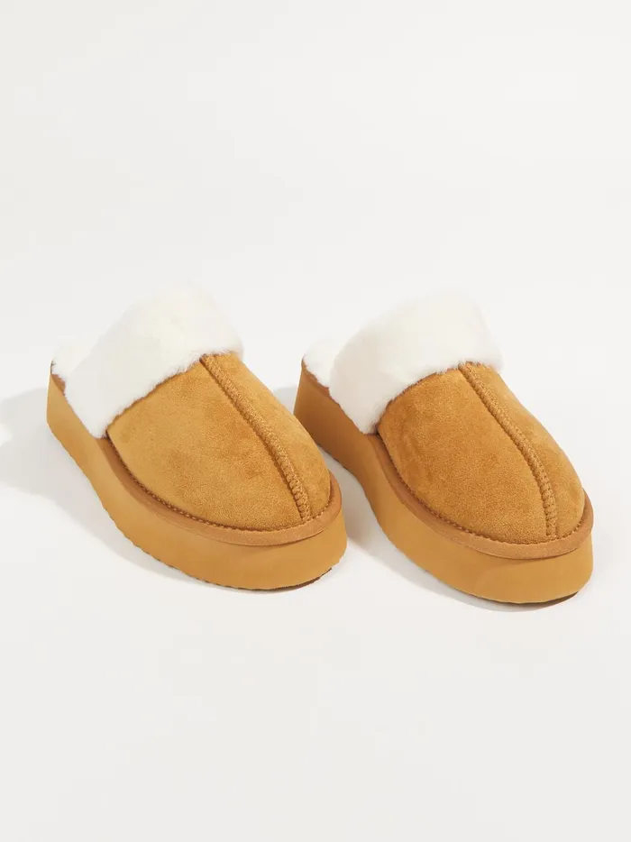 Women Cozy Band Platform Slippers Tan Altar039d State Slippers