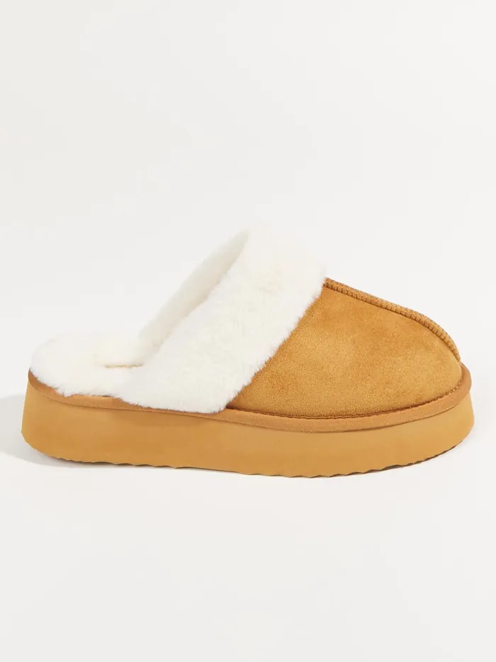 Women Cozy Band Platform Slippers Tan Altar039d State Slippers