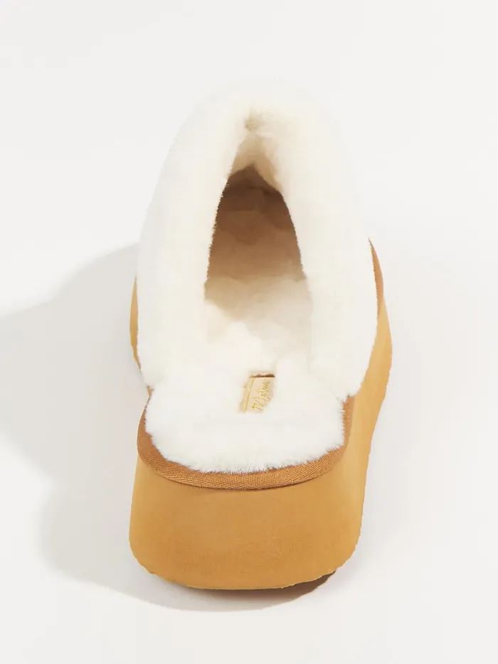Women Cozy Band Platform Slippers Tan Altar039d State Slippers