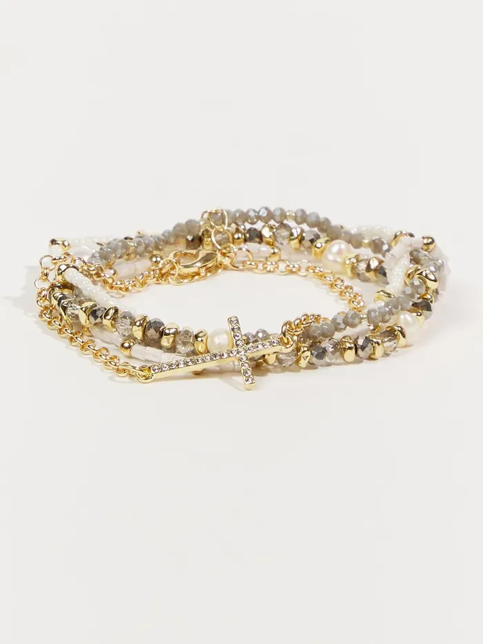 Women Cross Stretch Bracelet Pack Gold Altar039d State Jewelry