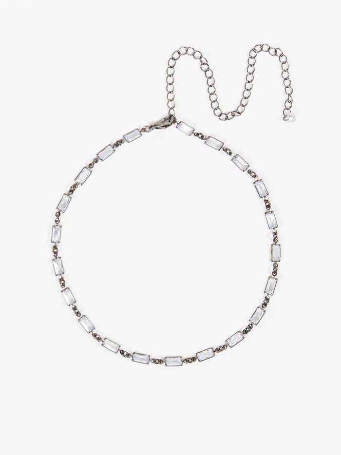 Women Crystal Chain Choker Hematite Altar039d State Jewelry
