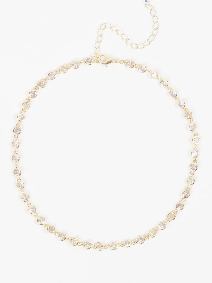 Women Crystal Lined Choker Gold Altar039d State Jewelry