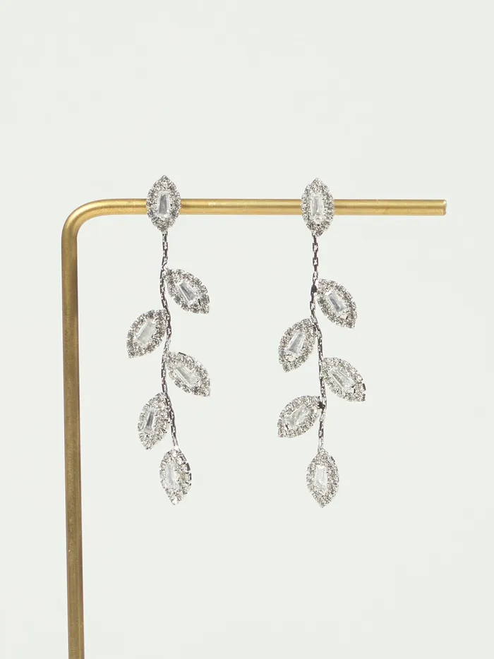 Women Crystal Vine Earrings Silver Altar039d State Jewelry